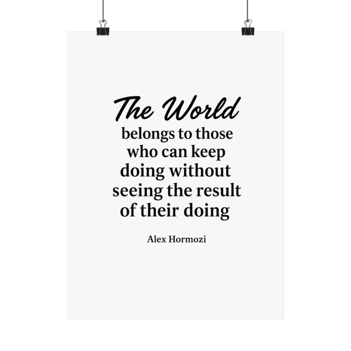 Alex Hormozi Quote Poster | Black & White Typography Wall Art - alternate angle 2, merchandise