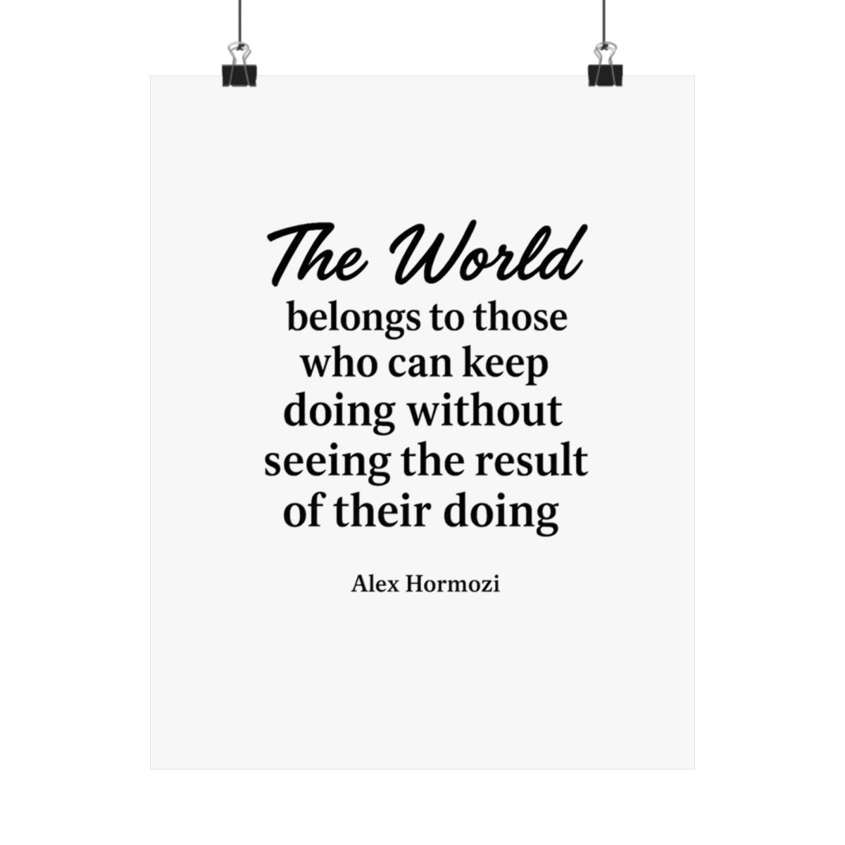 Alex Hormozi Quote Poster | Black & White Typography Wall Art - alternate angle 1, merchandise