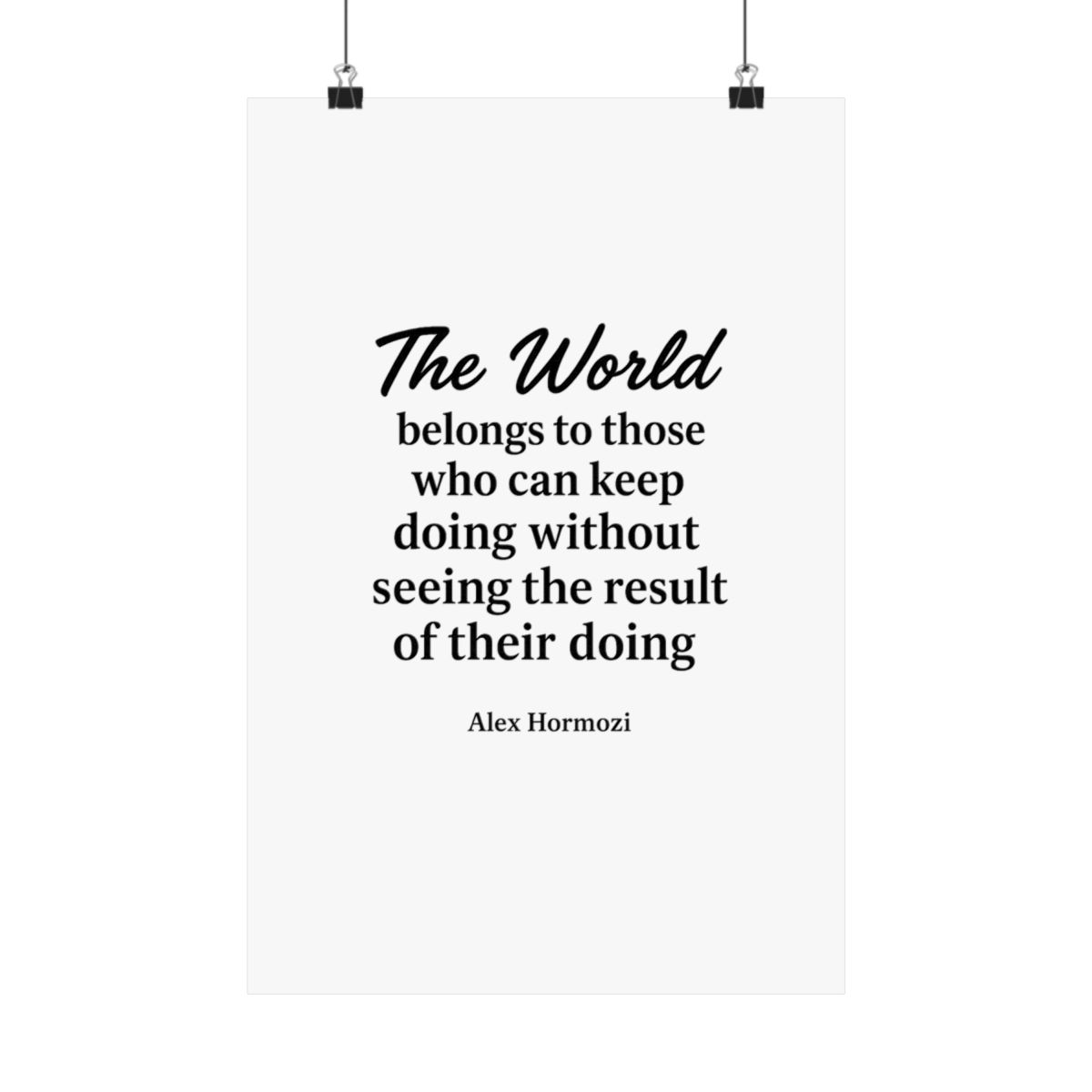 Alex Hormozi Quote Poster | Black & White Typography Wall Art - alternate angle 3, merchandise