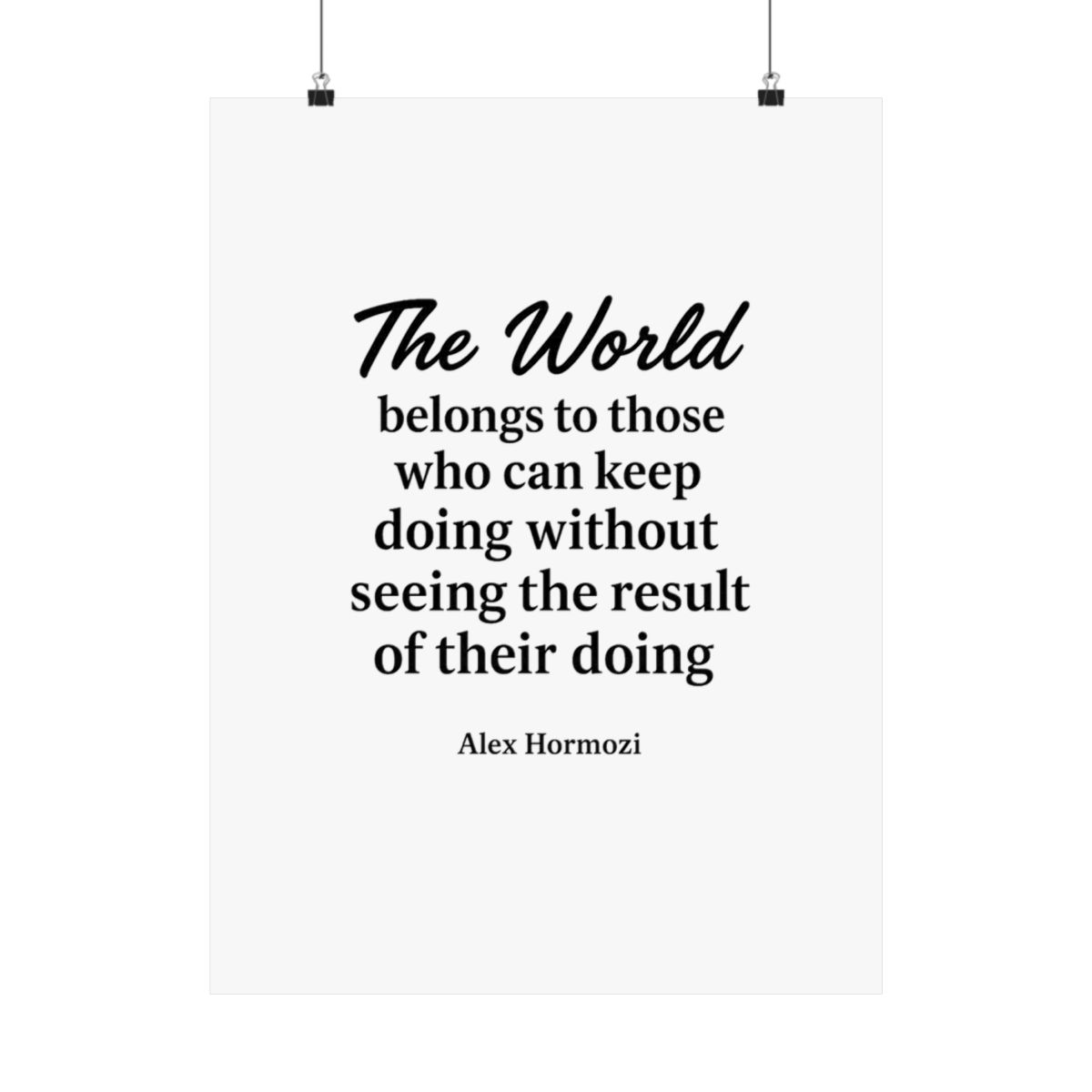 Alex Hormozi Quote Poster | Black & White Typography Wall Art - alternate angle 5, merchandise