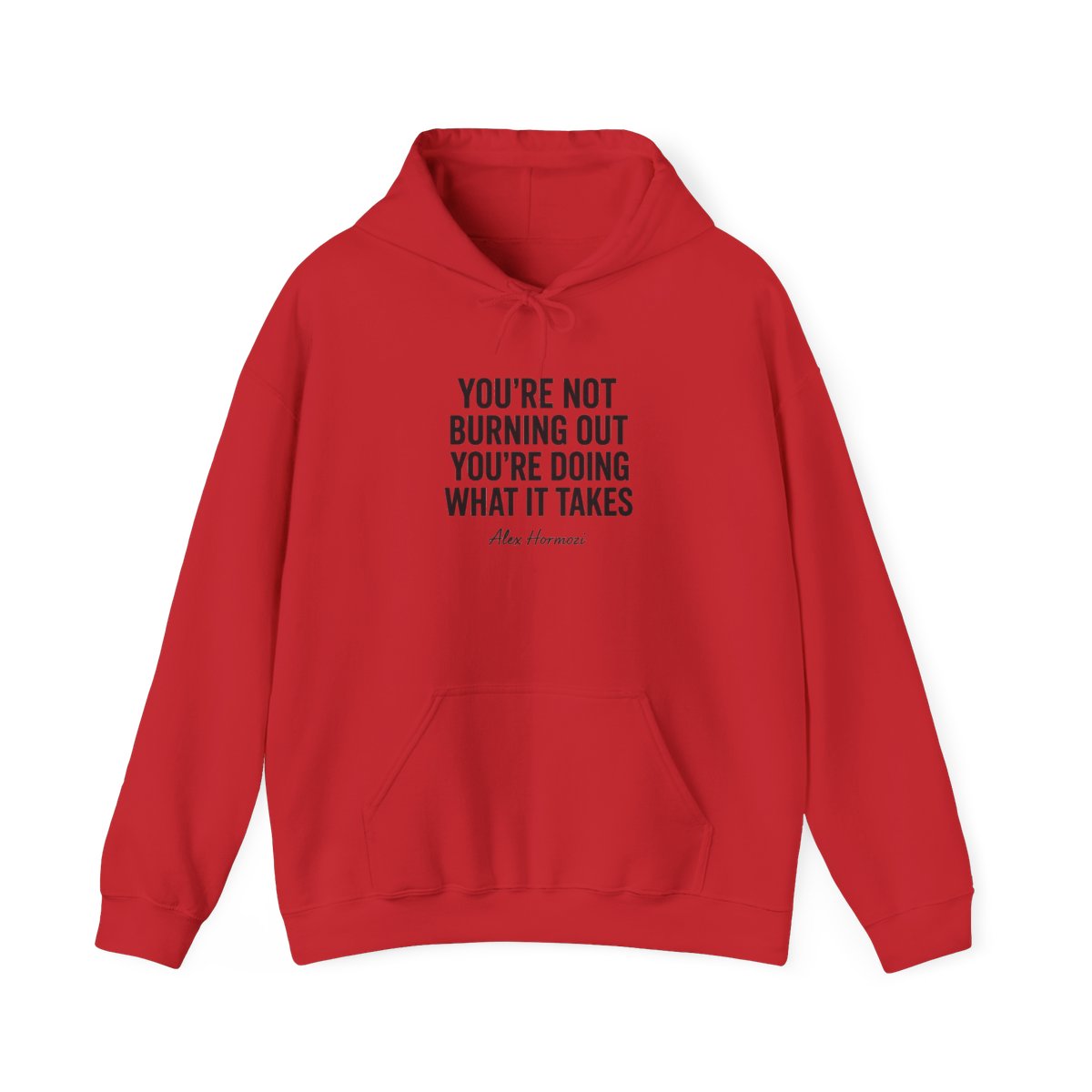Alex Hormozi Burnout Hustle Quote Hoodie - alternate angle 2, merchandise