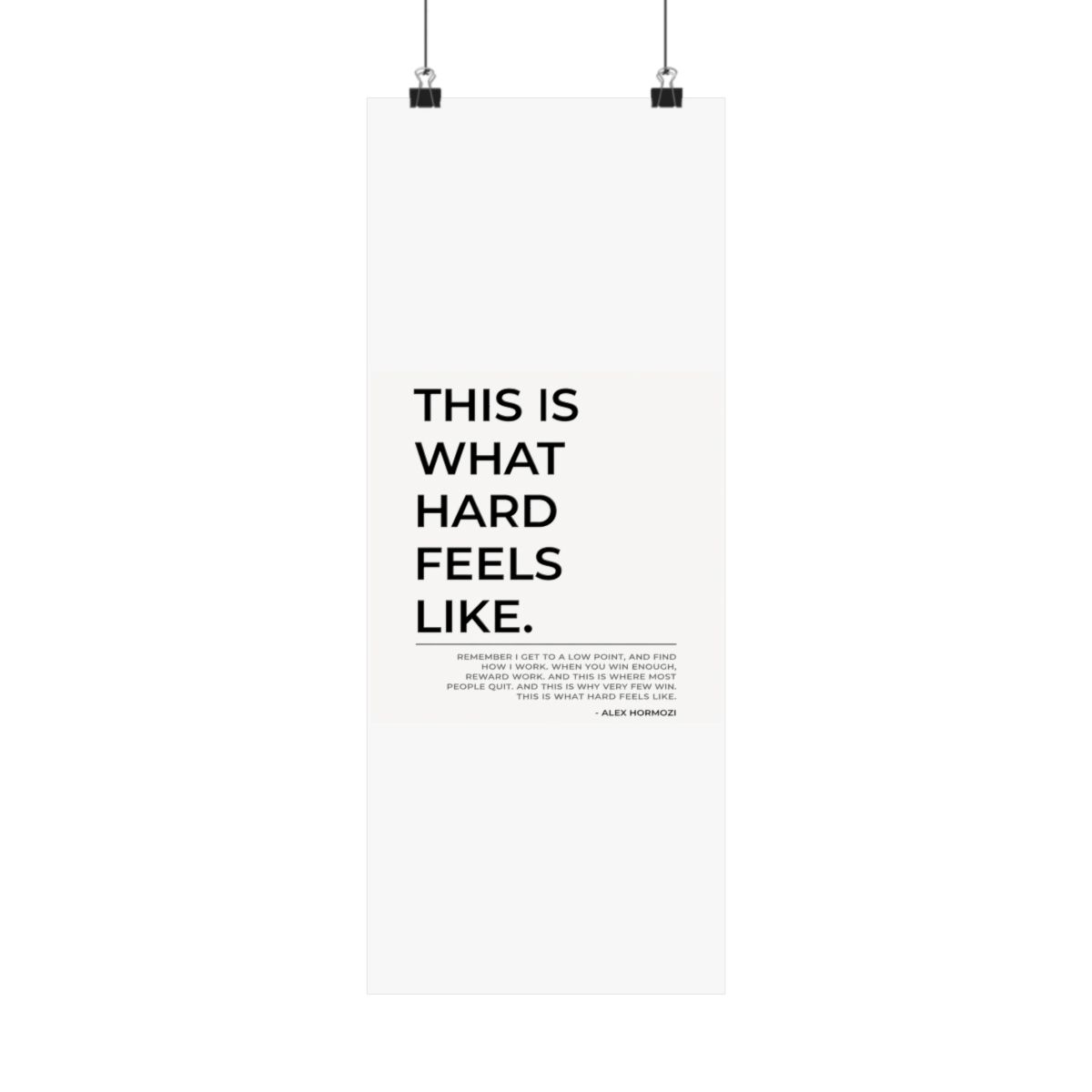 Motivational Poster: Alex Hormozi Quote, Minimalist Home Office Decor - alternate angle 2, merchandise