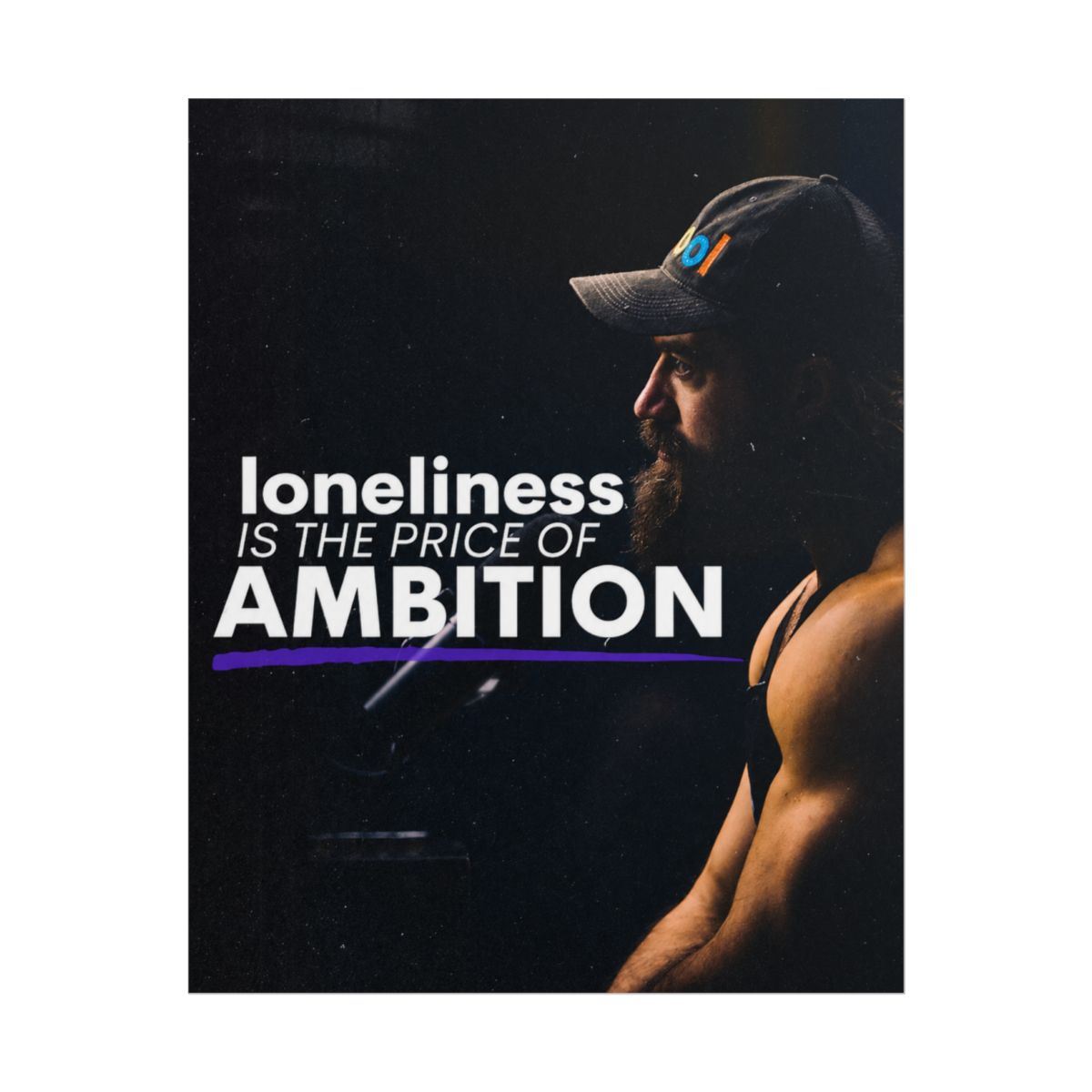 Loneliness Is the Price of Ambition Poster | Motivational Wall Art, Gym Decor | Alex Hormozi