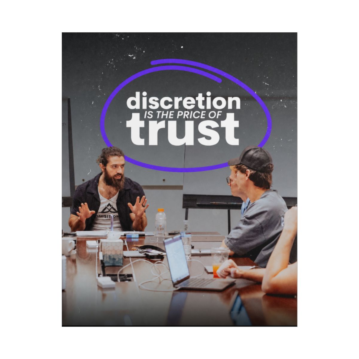 Discretion Is The Price Of Trust Poster | Rolled Poster, Office Motivational Wall Art | Alex Hormozi - alternate angle 2, merchandise