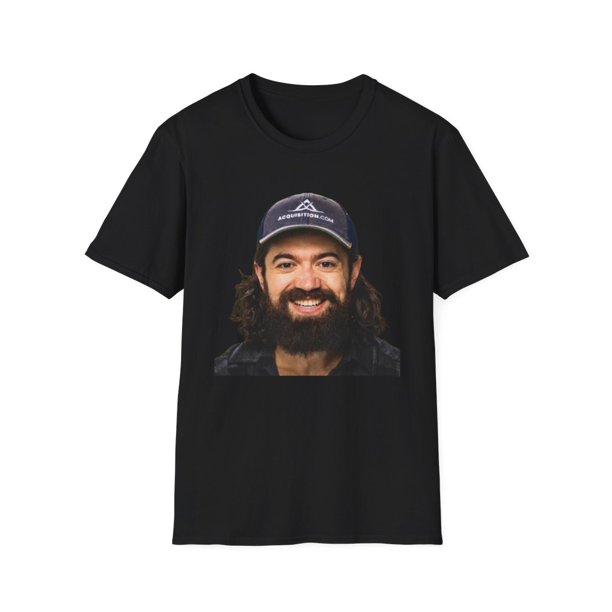 Smiling Bearded Man Face T-Shirt | Photo Portrait Tee | Alex Hormozi - alternate angle 2, merchandise