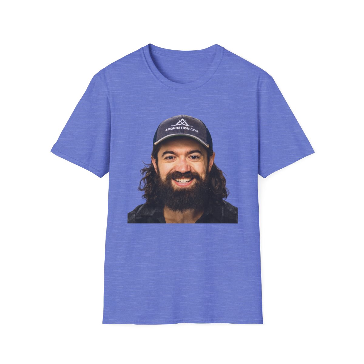 Smiling Bearded Man Face T-Shirt | Photo Portrait Tee | Alex Hormozi - alternate angle 5, merchandise