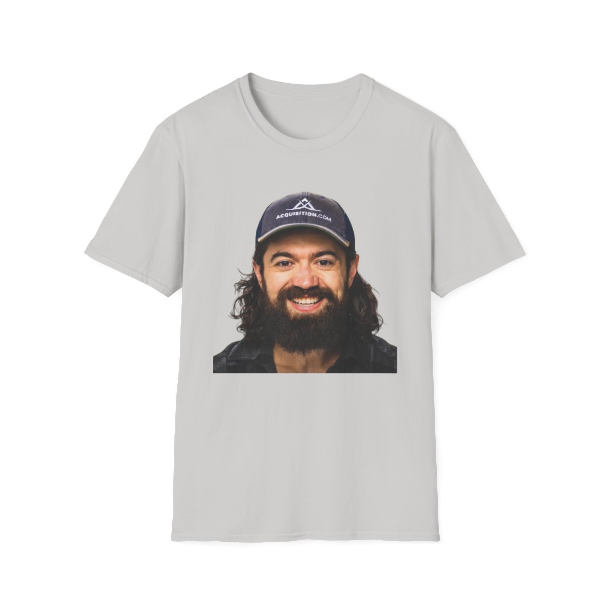 Smiling Bearded Man Face T-Shirt | Photo Portrait Tee | Alex Hormozi - alternate angle 4, merchandise