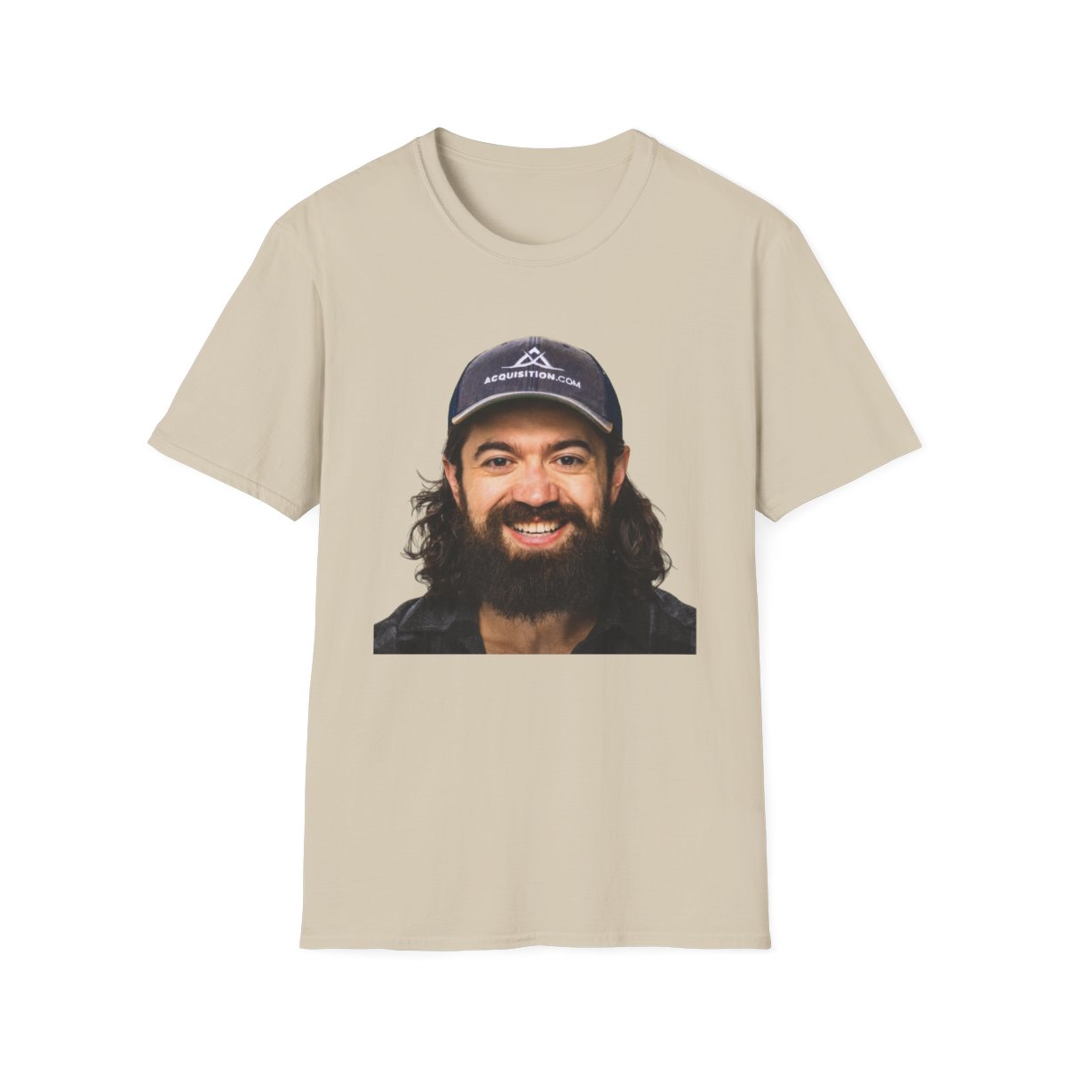 Smiling Bearded Man Face T-Shirt | Photo Portrait Tee | Alex Hormozi - alternate angle 3, merchandise