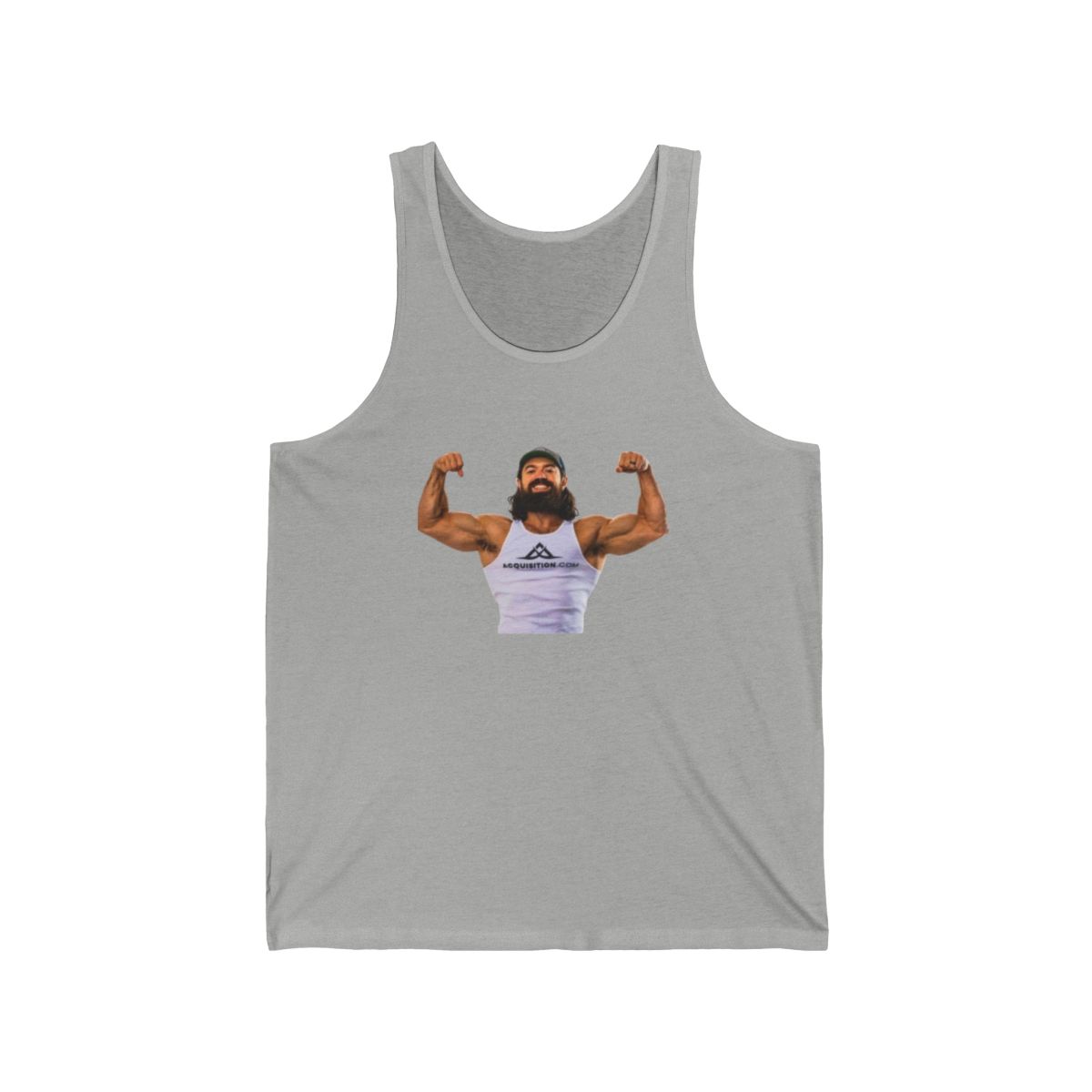 Bearded Bodybuilder Flexing Tank | Fitness Gym Muscle Illustration | Alex Hormozi - alternate angle 3, merchandise