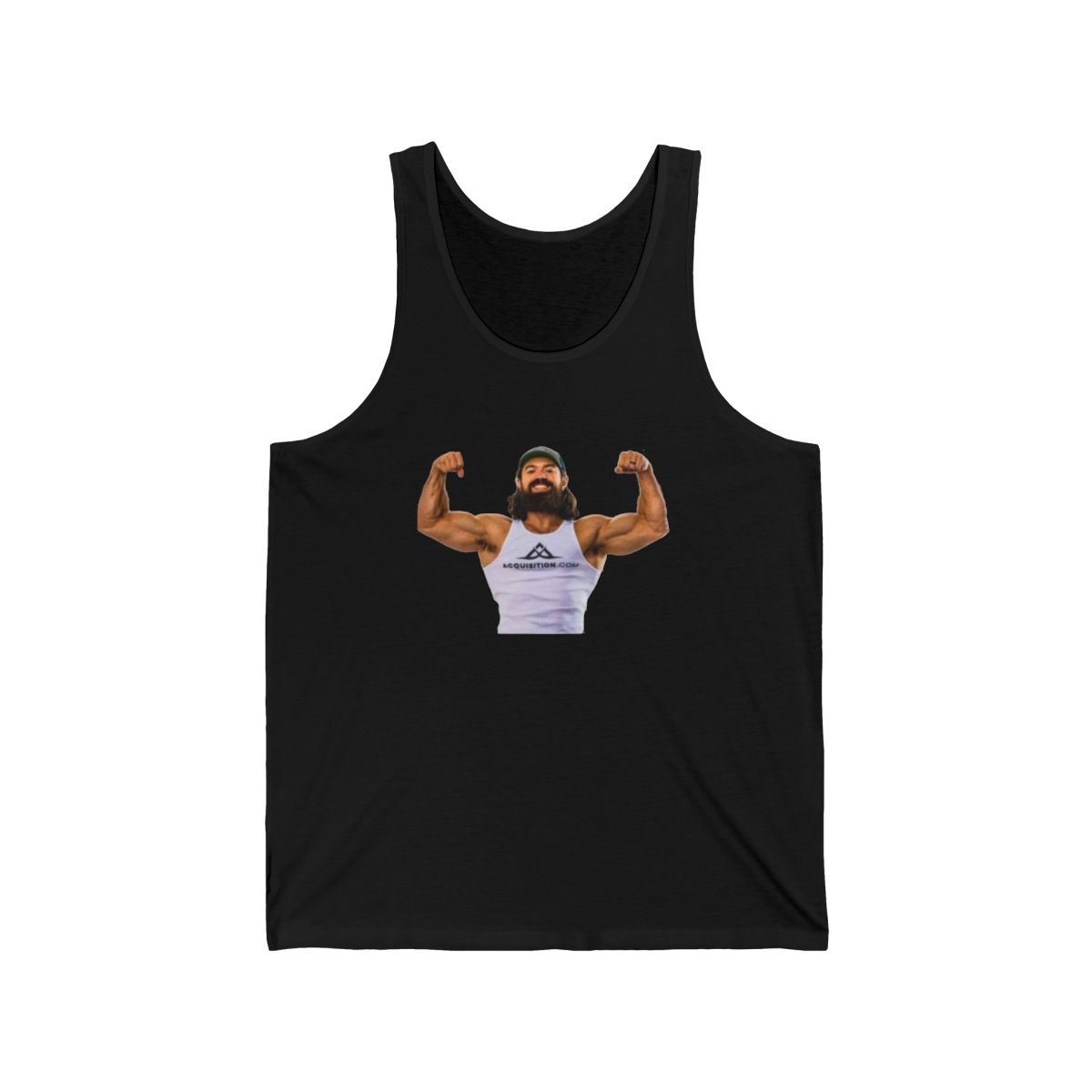 Bearded Bodybuilder Flexing Tank | Fitness Gym Muscle Illustration | Alex Hormozi - alternate angle 2, merchandise