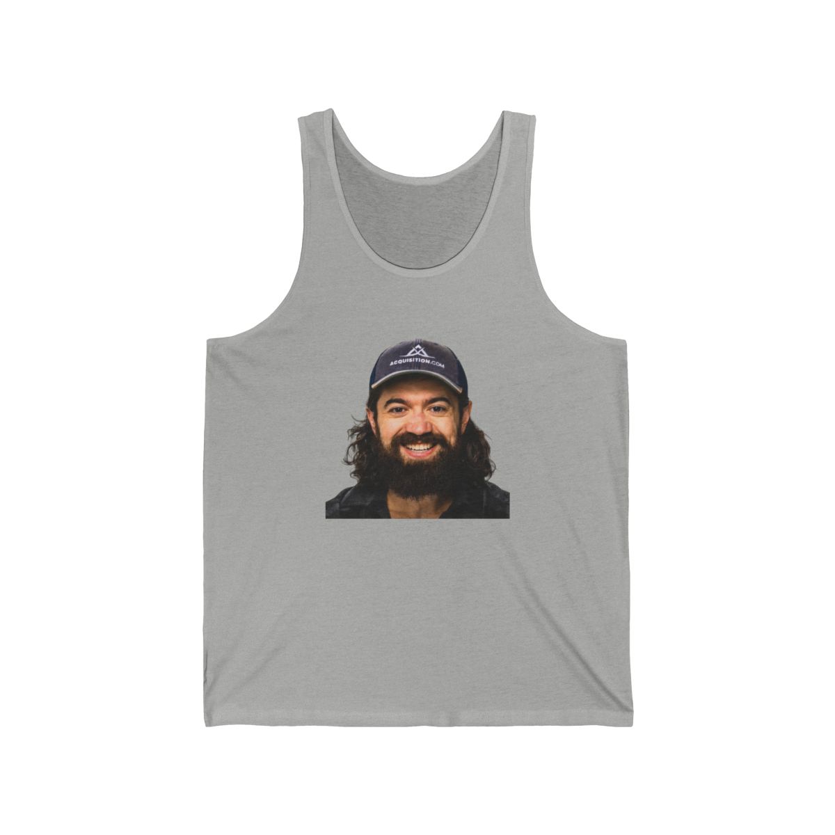 Smiling Bearded Man Portrait Tank | Face Graphic Tank Top | Alex Hormozi - alternate angle 3, merchandise