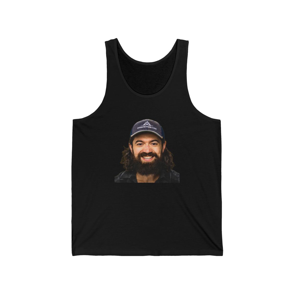 Smiling Bearded Man Portrait Tank | Face Graphic Tank Top | Alex Hormozi - alternate angle 2, merchandise
