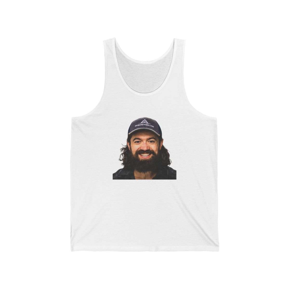 Smiling Bearded Man Portrait Tank | Face Graphic Tank Top | Alex Hormozi