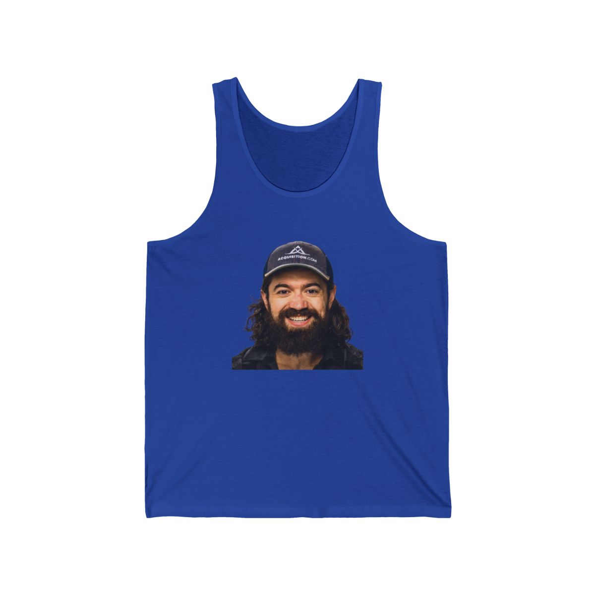Smiling Bearded Man Portrait Tank | Face Graphic Tank Top | Alex Hormozi - alternate angle 4, merchandise