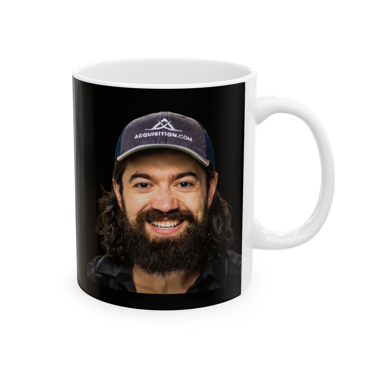 Mysterious Portrait Mug | Dark Background Ceramic Mug | Alex Hormozi