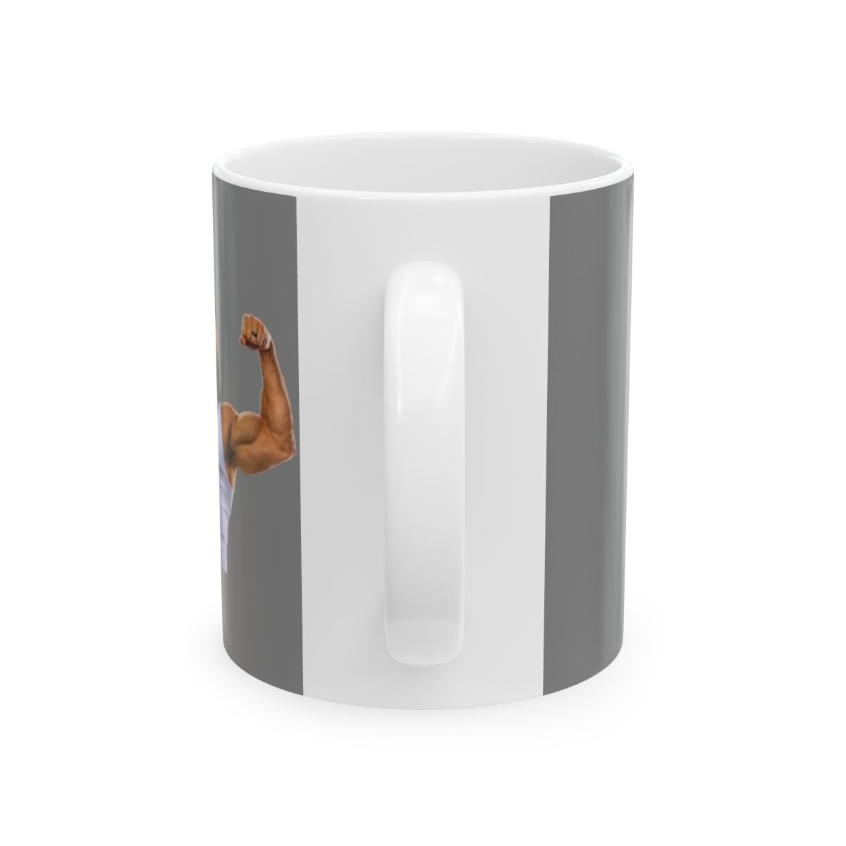 Flexing Muscle Arm Mug | Fitness Gym Motivation Coffee Cup | Alex Hormozi - alternate angle 2, merchandise
